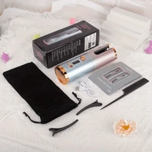 1pc USB Rechargeable Portable Wireless Electric Curling Iron, Auto-Rotating Curling Wand, 2-In-1 Curling & Straightening Iron, Mini Home Automatic Styling Hair Curler, Gift For Holiday, Multi-Color Available