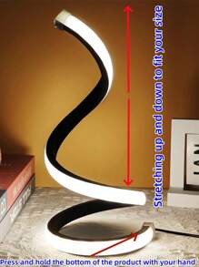 1 Stück klassische Schlangen-förmige spiralförmige LED-Schreibtischlampe - Schlafzimmer-Dekor Nachtlicht mit 3-farbiger dimmbarer Steuerung, USB-betrieben, moderne dekorative Lampe für Zuhause, Büro, Bar, Party, Schreibtisch-Beleuchtung, Mode-Lampe für das Jahr der Schlange
