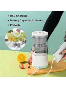 Presse-agrumes électrique, presse orange portable, pour orange, citron et pamplemousse, fonctionnement à un bouton, facile à utiliser et à nettoyer pour la maison, le dortoir, les voyages et l'extérieur