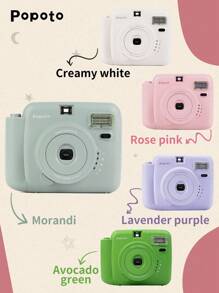 新款Popoto拍立得相机，兼容Mini 11/12胶卷，适合作为生日、派对、婚礼礼物（不含电池和胶卷） - 灰綠色 - 查看 7