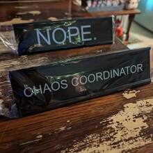 Chaos Coordinator" Decorative Metal Desk Nameplate - Perfect Office Decor & Coworker Gift, No Power Needed, Holiday Decoration, Amusing Trinket