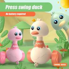 1/2 PCS - Press And Go Duck Toy Car, Cute Kawaii Duck Pull Back Vehicle For Toddlers 1-3, Inertia Sliding Car, Montessori Sensory Toy, First Birthday Gift For Boys & Girls Plastic, Kids Toys