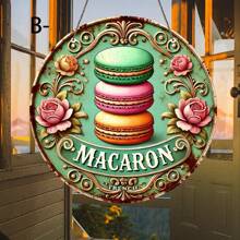 1PC Easter Macaron Theme Round Acrylic Logo - The Premier Easter Choice For Interior Home, Bar, Cafe Decoration, Easter Decoration, Ideal Holiday Decoration