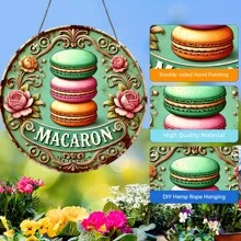 1PC Easter Macaron Theme Round Acrylic Logo - The Premier Easter Choice For Interior Home, Bar, Cafe Decoration, Easter Decoration, Ideal Holiday Decoration