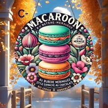 1PC Easter Macaron Theme Round Acrylic Logo - The Premier Easter Choice For Interior Home, Bar, Cafe Decoration, Easter Decoration, Ideal Holiday Decoration