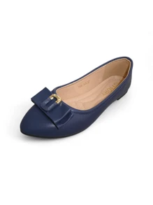 Women's Casual Comfortable Solid Color Slip-On Shoes, Minimalist Fashion For Everyday Wear - Blue - View 1