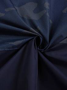 男式连帽风衣夹克，外套 - 藍色 - 查看 10