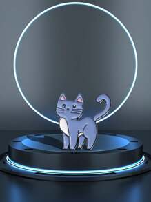 1 件可爱淘气小猫胸针，时尚合金动物装饰，适用于衣服、背包、包、书籍，是送给朋友、女朋友、毕业典礼的完美礼物