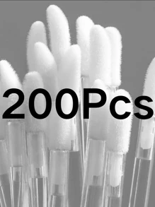 200/20 pezzi Set di pennelli per il trucco monouso, pennello per matita per labbra, pennello per correttore, pennello per ombretti, strumenti di trucco adatti per principianti, adatti per tutti i tipi di pelle