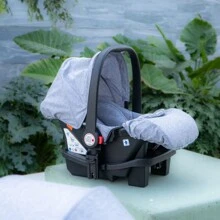 Carriola con Bambineto Travel System con Portabebé y base para Auto - Gris Claro - Ver 8