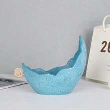 1pc Blue Moon Flower Pot Resin Craft Decor