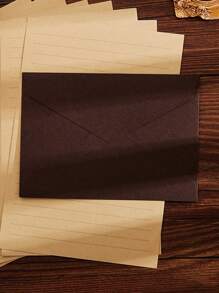 10 件套信封套装、办公室信封、婚礼邀请卡、西式商务邀请函、节日礼物、派对装饰信封卡、多种款式和颜色、羊毛混纺纹理、DIY 文具、纯色邀请函、圣诞节