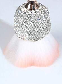 1 件闪亮钻石玫瑰化妆粉刷、柔软蓬松腮红刷、不脱落、高端美甲清洁刷 - 彩色 - 查看 6