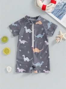 Newborn Baby Swimwear - Dark Grey - View 1