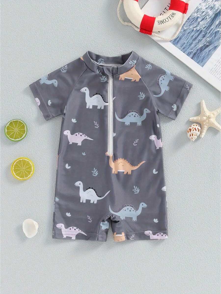 Newborn Baby Swimwear - Dark Grey - View 1
