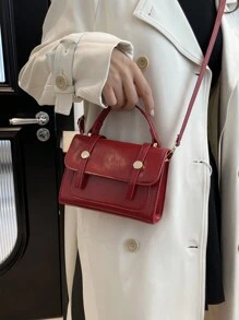 女士复古简约手提包，新款时尚单肩包，休闲小方形斜挎包