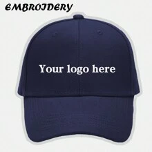 [Custom-Made] 1pc Solid Color Hard Top Baseball Cap With Customizable Embroidered Content, Suitable For Men And Women, Large Head Size Makes Face Look Smaller - Multicolor - View 12