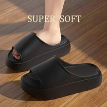 2024 New Fashionable Versatile EVA Women Slippers, 55mm/2.16in, Lightweight, Stylish, Elegant Thick-Soled Increasing Height Sandals, Anti-Slip Thick Bottom Casual Home Bathroom Outdoor Wear, Soft Cushiony Feeling