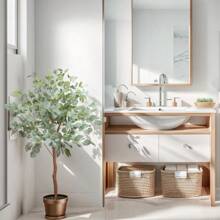 Local Shipping/3FT Simulated Fake Tree Artificial Plants, 2Pack Faux Plant, Artificial Tree For Home Office Living Room Decor Indoor