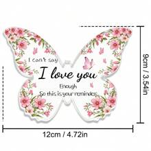 1pc Acrylic Plaque Gift For Her Him Anniversary Day, Butterfly Acrylic Plaque Signs, Wedding Valentine's Day For Girlfriend, Wife, Husband, Boyfriend To My Dear I Love You ZI-23