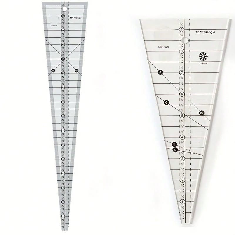 3 Règles Patchwork Transparentes – 15x15cm, 15x30cm, 5x30cm – Avec Angles 30°/45°/60° – Pour Couture, Quilting, DIY
