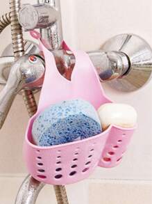1pc Portable Kitchen Sink Sponge Holder With Hanging Basket, Drain Bag Filter, Storage Rack, Bathroom Organizer Tool - Multicolor - View 5