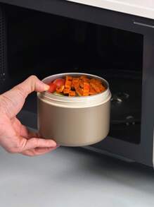 Kompakte isolierte Lunchbox mit Deckel - mikrowellengeeignet, tragbare Bento-Box für Büro & Outdoor-Nutzung, einstöckig, Weihnachtsgeschenke, Halloween-Geschenke