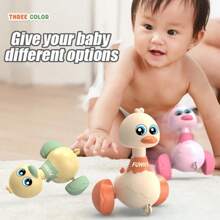 1/2 PCS - Press And Go Duck Toy Car, Cute Kawaii Duck Pull Back Vehicle For Toddlers 1-3, Inertia Sliding Car, Montessori Sensory Toy, First Birthday Gift For Boys & Girls Plastic, Kids Toys