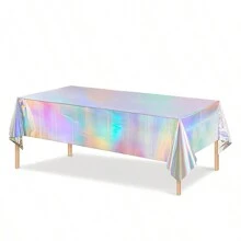 1/5/10pcs, Disposable Magic Tablecloth, Laser Tablecloth, Rainbow Tablecloth, Suitable For Holiday Birthday Party Wedding Party Gifts Graduation Birthday Decorations Party Decorations Bachelorette