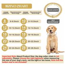 狗链钻石项圈步行金属链项圈带安全扣，宠物风格项圈首饰配件，适合小型中型大型犬猫