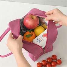 1pc Insulated Lunch Bag, Thermal Lunch Box Bag With Carry Handle For Office Workers And Students, Large Capacity To Keep Food Fresh And Delicious
