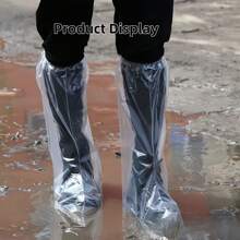 一次性男女通用防水防滑鞋套，加厚塑料雨靴套，适合所有鞋码，保暖隔热，适合闺蜜节、宠物派对、嘉年华等场合 - 彩色 - 查看 15