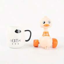 1/2 PCS - Press And Go Duck Toy Car, Cute Kawaii Duck Pull Back Vehicle For Toddlers 1-3, Inertia Sliding Car, Montessori Sensory Toy, First Birthday Gift For Boys & Girls Plastic, Kids Toys