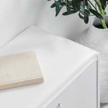 SoBuy FSR16-W，门厅鞋凳鞋架鞋柜，带翻盖抽屉和可拆卸座垫，白色，深度：30 厘米 - 白色 - 查看 10