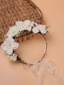 1pc Girls/Teens Minimalist Elegant Camellia Flower Headband - Multicolor - View 6