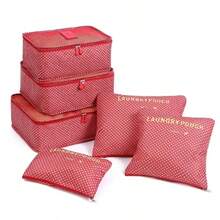 6-Piece Large Size Travel Organizer Portable Suitcase Organizer Clothes Shoes Makeup Bag Luggage Organizer Travel Storage Bag
