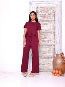 Magenta Shop Women's Comfortable Sweatsuit Set - Burdeos - Ver 3
