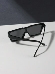 1 PC Men's Acrylic All-In-One Large Square Frame Black Fashion Glasses For Holiday Going Out