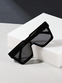 1 PC Men's Acrylic All-In-One Large Square Frame Black Fashion Glasses For Holiday Going Out