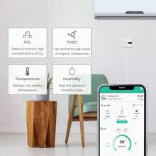 Sensibo Air PRO - Air Conditioner Smart Controller And Air Quality Sensor. Smart Tat For Mini Split Window Portable AC. Temp And Humidity Sensors.  Alexa And Apple HomeKit Compatible - SensiboAirPRO - View 5