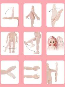 1 件逼真的公主装扮娃娃，可移动关节儿童女孩娃娃，可更换服装，适合角色扮演