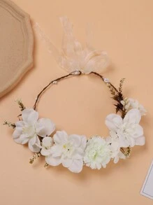1pc Girls/Teens Minimalist Elegant Camellia Flower Headband - Multicolor - View 5