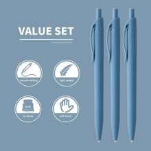 Deegtran Pens Bulk, 50 Pack No Bleed Blue Click Pens, Wholesale Retractable Ballpoint Pens, Pens Medium Point, Smooth Ink Pens, 1.0MM Blue Ink - Blue - View 3