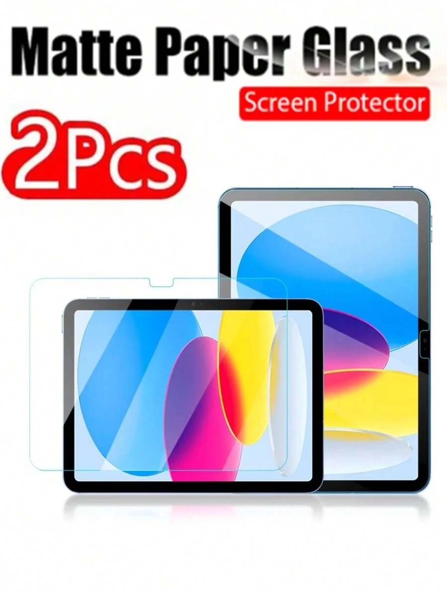 2pcs High Definition, High Transparency, Scratch Resistant, Anti-Drop, Full Screen Coverage, Anti-Fingerprint, Sensitive Touch, Tempered Glass Screen Protector Compatible With IPad