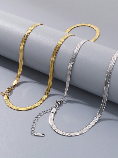 قلادة سلسلة بتصميم السمكة للنساء للزينة اليومية قطعة واحدة من الفولاذ المقاوم للصدأ