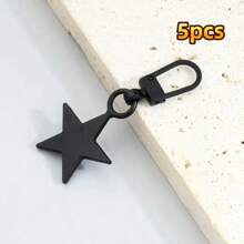 2/5/10个装多功能星形扣眼，可拆卸半自动拉链头，适用于更换包袋、夹克、服装、鞋靴上的拉链，以及作为高端吊坠扣环配件。 - 彩色 - 查看 16