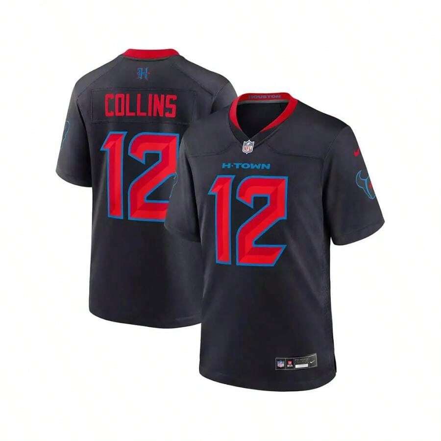 Men's N Collins Navy Houston Texans 2nd Alternate Game Jersey - Navy - View 1
