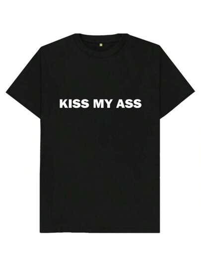 Kiss My Ass T Shirt | SHEIN USA