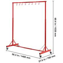 Painting Rack, Adjustable Height, 66 Lbs Capacity Automotive Paint Rack Stand, 8 Hooks Painting Drying Rack With 4 Swiveling Wheels, Auto Body Stand For Auto Repair Shops & Garage - 1500 -2000 mm Adjustable Height - View 8