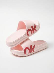 Women's Thick Sole Slippers, Comfortable, Non-Slip, Fashionable For Indoor Use, Home, Bathroom, Spring/Summer Outdoor Wear